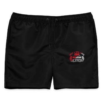Nur ein Fahrradliebhaber versteht meinen Status - Männer Badeshorts - Schwarz - Vorne - AI Model Male 178 light (178cm)