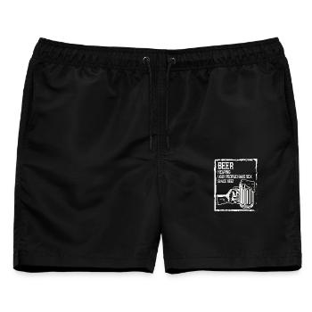 Biertrinker Bier Trinken Sauftour Männer - Männer Badeshorts - Schwarz - Vorne - AI Model Male 178 light (178cm)