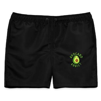 Avokado Süchtig Leckere und süße Avokado - Männer Badeshorts - Schwarz - Vorne - AI Model Male 178 light (178cm)