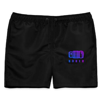 Teleobjektiv Bokeh Fotografie Kamera Shirt - Männer Badeshorts - Schwarz - Vorne - AI Model Male 178 light (178cm)