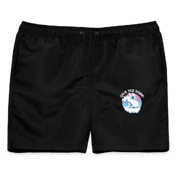 Die Nashörner retten| Nashorn - Männer Badeshorts - Schwarz - Vorne - AI Model Male 178 light (178cm)