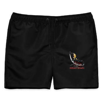 Penalty Killer Floorball v2-red - Männer Badeshorts - Schwarz - Vorne - AI Model Male 178 light (178cm)