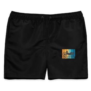Fahrrad Vintage Retro Radsport Recumbent Geschenk - Männer Badeshorts - Schwarz - Vorne - AI Model Male 178 light (178cm)