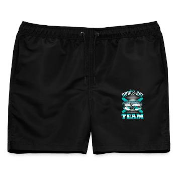 Apres Ski Team Logo - Männer Badeshorts - Schwarz - Vorne - AI Model Male 178 light (178cm)