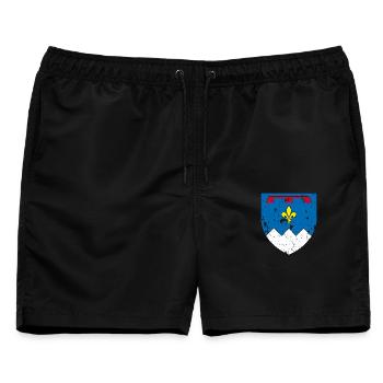 Alpes-de-Haute-Provence - Männer Badeshorts - Schwarz - Vorne - AI Model Male 178 light (178cm)