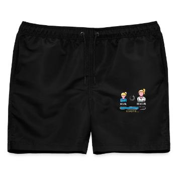Interne Belastung Arzt Humor zukünftiger Arzt - Männer Badeshorts - Schwarz - Vorne - AI Model Male 178 light (178cm)
