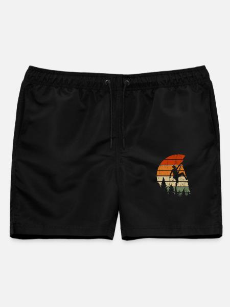 Sunset Summit Climber - Männer Badeshorts - Schwarz