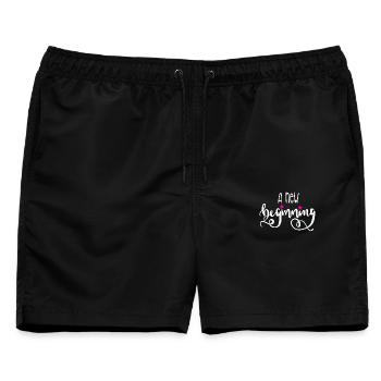 Ein neuer Anfang - Männer Badeshorts - Schwarz - Vorne - AI Model Male 178 light (178cm)