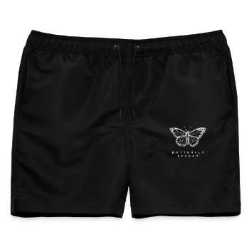 Schmetterlingseffekt-Chaostheorie Tiefdenker - Männer Badeshorts - Schwarz - Vorne - AI Model Male 178 light (178cm)