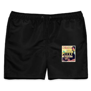 NO PAINT, NO CHROME, NO PROBLEMS - Männer Badeshorts - Schwarz - Vorne - AI Model Male 178 light (178cm)