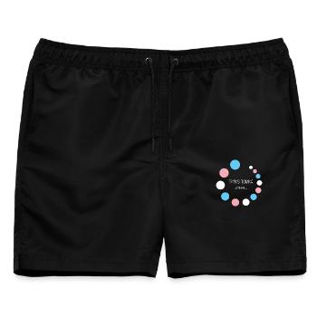 Pride Month - Übergang... Laden - Männer Badeshorts - Schwarz - Vorne - AI Model Male 178 light (178cm)