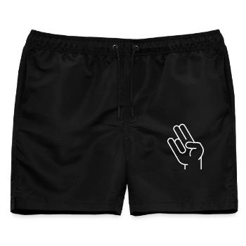 Shocker Hand Tuning Two in the pink one in stink - Männer Badeshorts - Schwarz - Vorne - AI Model Male 178 light (178cm)