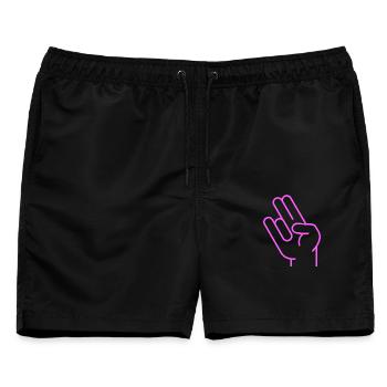 Shocker Hand Tuning Two in the pink one in stink - Männer Badeshorts - Schwarz - Vorne - AI Model Male 178 light (178cm)