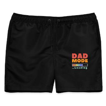 Dad Mode - Männer Badeshorts - Schwarz - Vorne - AI Model Male 178 light (178cm)