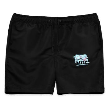 Sommer Scribble Früchte - Männer Badeshorts - Schwarz - Vorne - AI Model Male 178 light (178cm)
