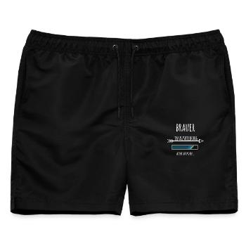 Brauer Ausbildung Bier Beruf Geschenk - Männer Badeshorts - Schwarz - Vorne - AI Model Male 178 light (178cm)
