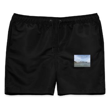 My Love NYC - Männer Badeshorts - Schwarz - Vorne - AI Model Male 178 light (178cm)
