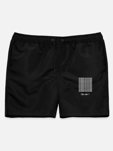 ICH WIEDERHOLE MICH NUR UNGERN - Männer Badeshorts - Schwarz