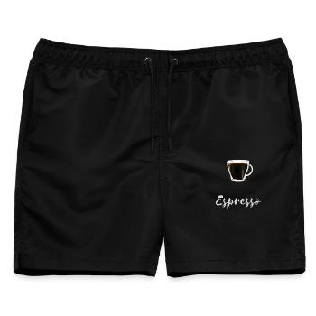 Espresso Kaffee Lover Barista Café Shirt - Männer Badeshorts - Schwarz - Vorne - AI Model Male 178 light (178cm)