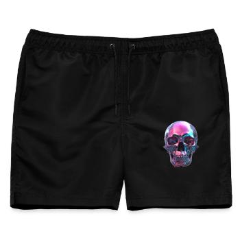 chromatischer Schädel - Männer Badeshorts - Schwarz - Vorne - AI Model Male 178 light (178cm)