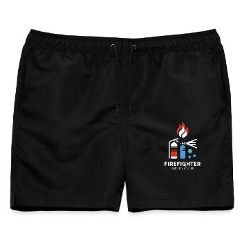 firefighter verein more than a passion - Männer Badeshorts - Schwarz - Vorne - AI Model Male 178 light (178cm)