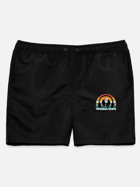 Im Retro Design gehaltenes Istanbul Shirt - Männer Badeshorts - Schwarz