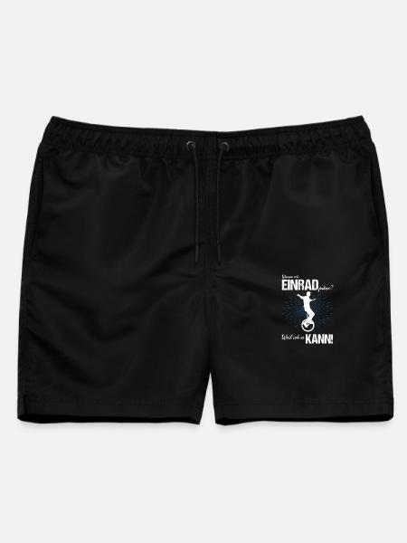 Einrad fahren - Männer Badeshorts - Schwarz