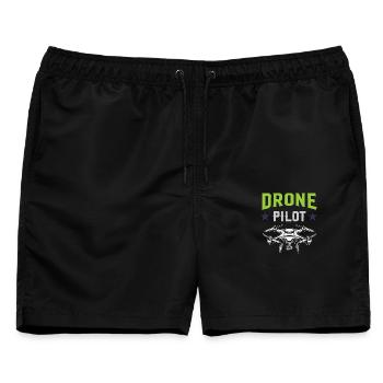 Drohnen-Pilot - Männer Badeshorts - Schwarz - Vorne - AI Model Male 178 light (178cm)