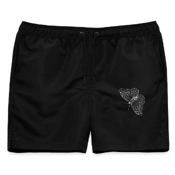 Schmetterling Flügel Falter Butterfly - Männer Badeshorts - Schwarz - Vorne - AI Model Male 178 light (178cm)