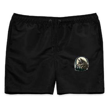 Wolfsblut - Männer Badeshorts - Schwarz - Vorne - AI Model Male 178 light (178cm)