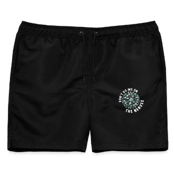 don t go me on the nerves denglisch sprüche lustig - Männer Badeshorts - Schwarz - Vorne - AI Model Male 178 light (178cm)