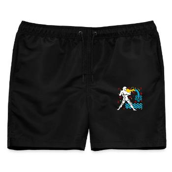 Aquarius-Farbe - Männer Badeshorts - Schwarz - Vorne - AI Model Male 178 light (178cm)