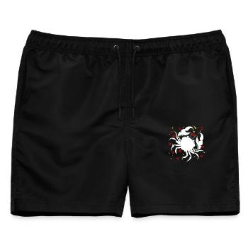 Hummer-Farbe - Männer Badeshorts - Schwarz - Vorne - AI Model Male 178 light (178cm)