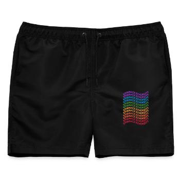 Lgbt. Vielfalt annehmen - Männer Badeshorts - Schwarz - Vorne - AI Model Male 178 light (178cm)