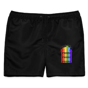 Stolz - Männer Badeshorts - Schwarz - Vorne - AI Model Male 178 light (178cm)