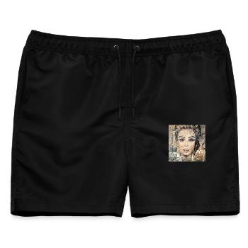 Strong - Männer Badeshorts - Schwarz - Vorne - AI Model Male 178 light (178cm)