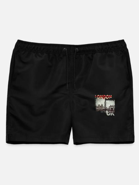 London UK Vintage - Männer Badeshorts - Schwarz