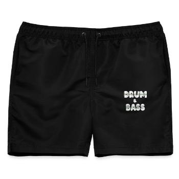 DNB-Wellenform - Männer Badeshorts - Schwarz - Vorne - AI Model Male 178 light (178cm)