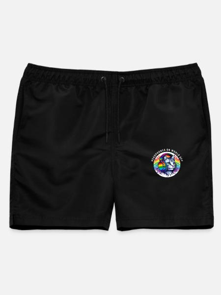 Gay Pride. Kopfhörer an Welt aus - Männer Badeshorts - Schwarz