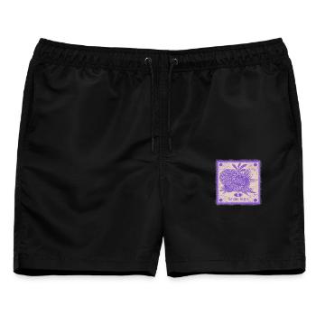 Authentic Tropics Fruchtbild - Männer Badeshorts - Schwarz - Vorne - AI Model Male 178 light (178cm)