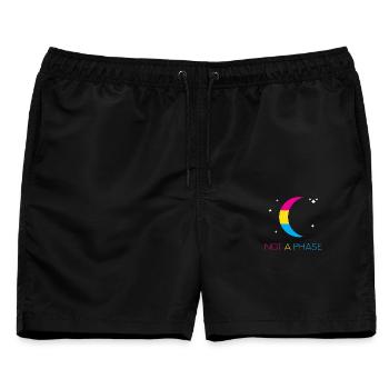 LGBTQ Pride Month - Keine Phase - Pansexuell - Männer Badeshorts - Schwarz - Vorne - AI Model Male 178 light (178cm)