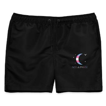 LGBTQ Pride Month - Keine Phase - Transgender - Männer Badeshorts - Schwarz - Vorne - AI Model Male 178 light (178cm)