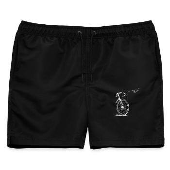 Creation of Adam Rennrad Version - Männer Badeshorts - Schwarz - Vorne - AI Model Male 178 light (178cm)