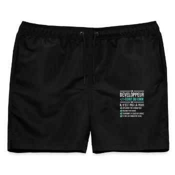 Entwickler, der Code schreibt - Männer Badeshorts - Schwarz - Vorne - AI Model Male 178 light (178cm)