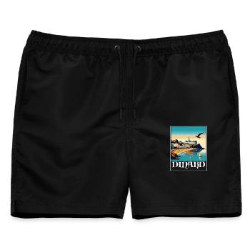 DINARD - Männer Badeshorts - Schwarz - Vorne - AI Model Male 178 light (178cm)