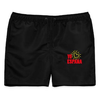 Spanien Espana - Männer Badeshorts - Schwarz - Vorne - AI Model Male 178 light (178cm)