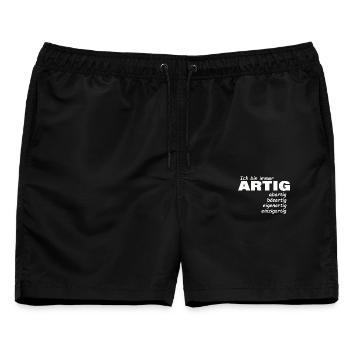 ARTIG - Männer Badeshorts - Schwarz - Vorne - AI Model Male 178 light (178cm)
