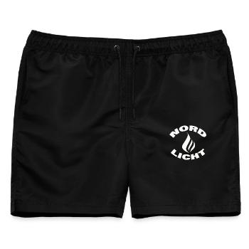 NORDLICHT - Männer Badeshorts - Schwarz - Vorne - AI Model Male 178 light (178cm)