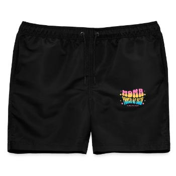 Rave Vibes Power of Bass - Männer Badeshorts - Schwarz - Vorne - AI Model Male 178 light (178cm)