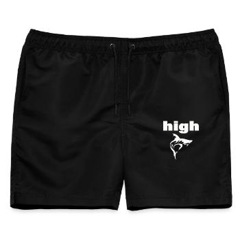 HIGH - Männer Badeshorts - Schwarz - Vorne - AI Model Male 178 light (178cm)